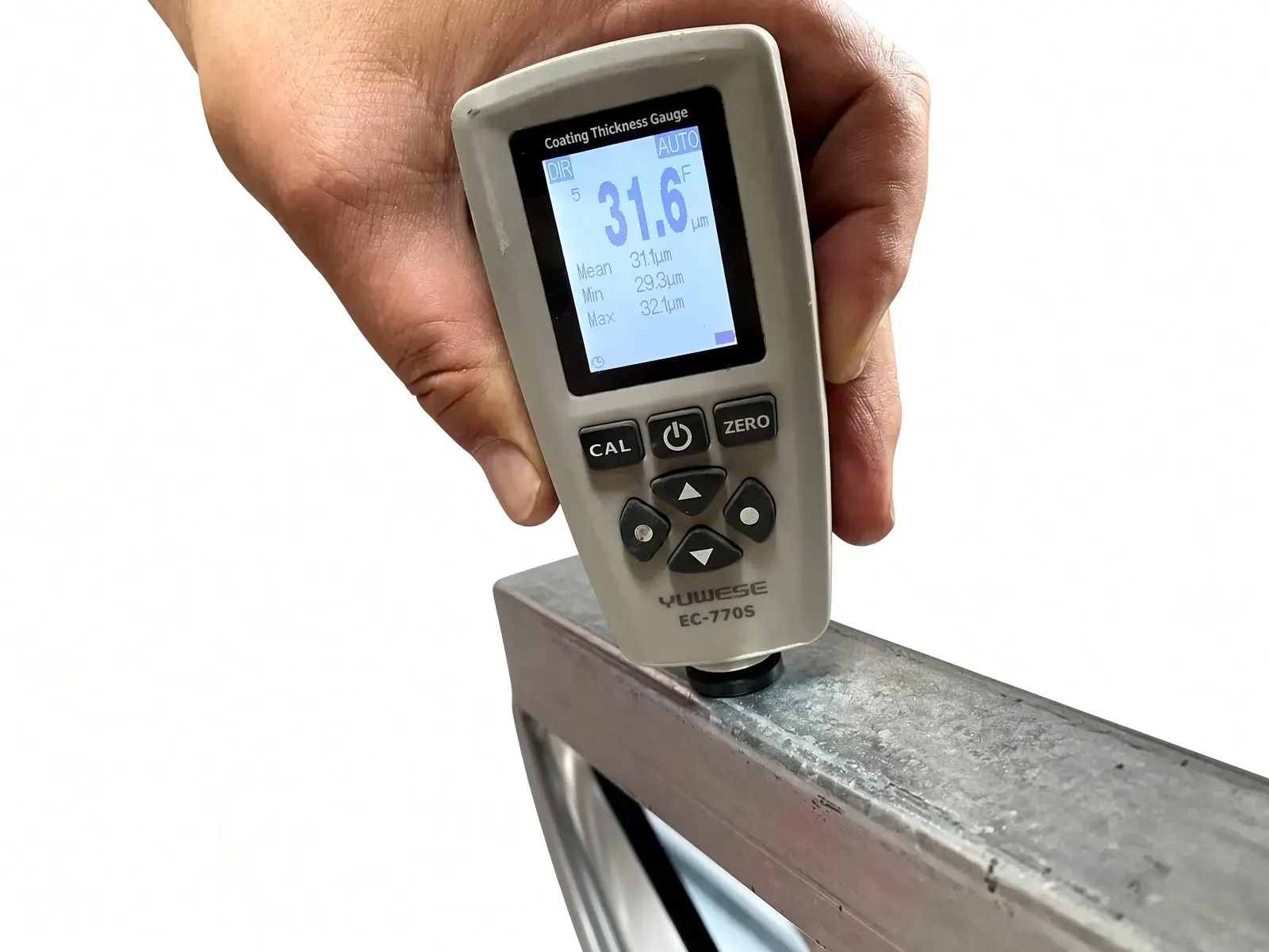 Coating thickness gauge check